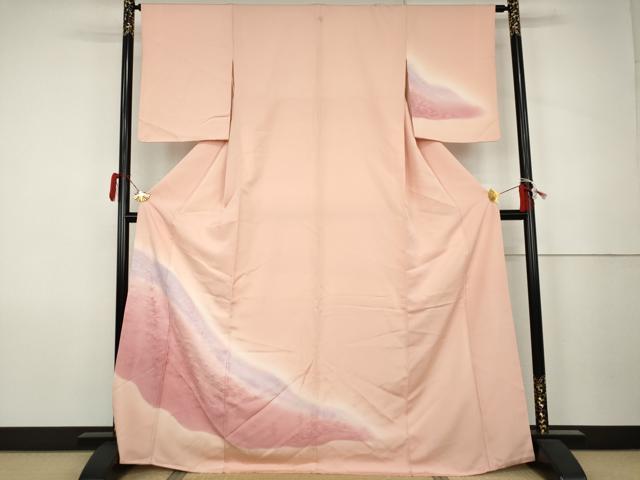 平和屋着物●訪問着　霞文　暈し染め　高島屋扱い　正絹　逸品　AABK1732cs