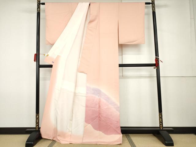 平和屋着物●訪問着　霞文　暈し染め　高島屋扱い　正絹　逸品　AABK1732cs