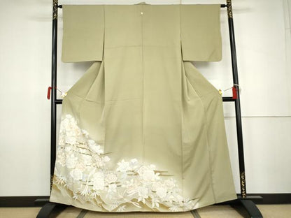 平和屋着物●豪華色留袖　駒刺繍　鳳凰草花文　暈し染め　正絹　逸品　AABK1736cs