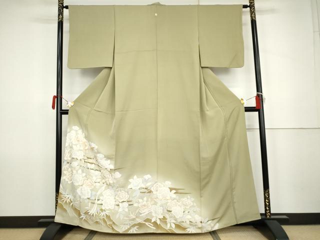 平和屋着物●豪華色留袖　駒刺繍　鳳凰草花文　暈し染め　正絹　逸品　AABK1736cs