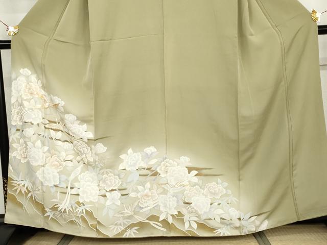 平和屋着物●豪華色留袖　駒刺繍　鳳凰草花文　暈し染め　正絹　逸品　AABK1736cs