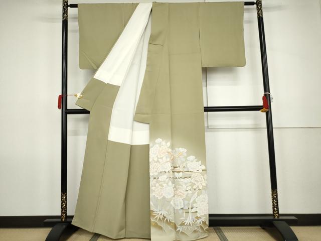 平和屋着物●豪華色留袖　駒刺繍　鳳凰草花文　暈し染め　正絹　逸品　AABK1736cs