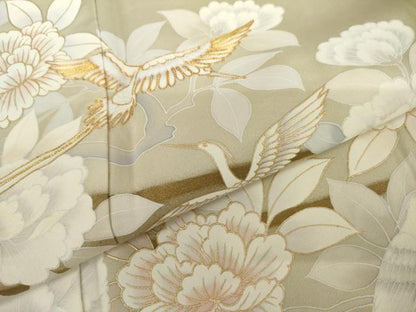 平和屋着物●豪華色留袖　駒刺繍　鳳凰草花文　暈し染め　正絹　逸品　AABK1736cs