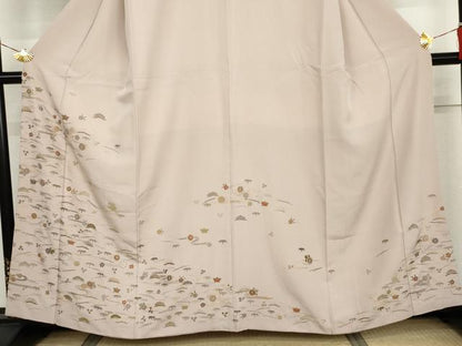 平和屋着物●訪問着　総刺繍　松竹梅文　金糸　ますいわ屋扱い　正絹　逸品　AABK1737cs