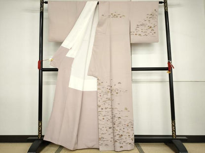 平和屋着物●訪問着　総刺繍　松竹梅文　金糸　ますいわ屋扱い　正絹　逸品　AABK1737cs