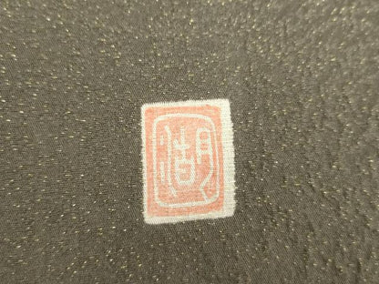 平和屋着物●十日町 名門 滝泰謹製 訪問着 中国三大刺繍 相良刺繍 おぼろ染め 重ね絞り 舞花文 暈し染め 金通し地 正絹 逸品 AABK1738cs