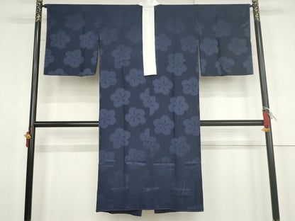 平和屋着物●長襦袢　無双仕立て　舞梅地紋　正絹　逸品　未使用　AABK1739cs