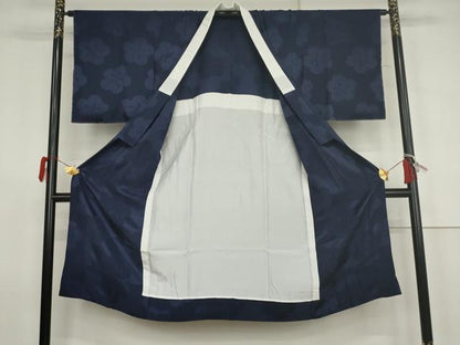 平和屋着物●長襦袢　無双仕立て　舞梅地紋　正絹　逸品　未使用　AABK1739cs