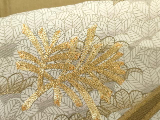 平和屋着物●豪華色留袖　駒刺繍　松　金彩　正絹　逸品　AABK1745cs