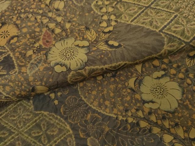 平和屋着物●本場大島紬　染大島　辻が花　正絹　逸品　AABK1747cs
