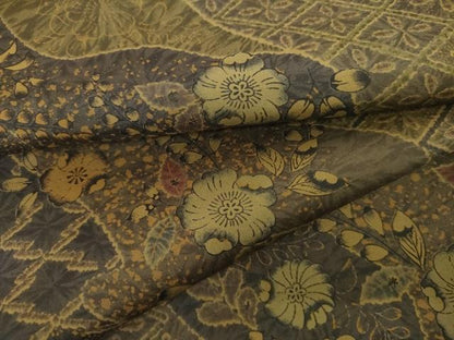 平和屋着物●本場大島紬　染大島　辻が花　正絹　逸品　AABK1747cs