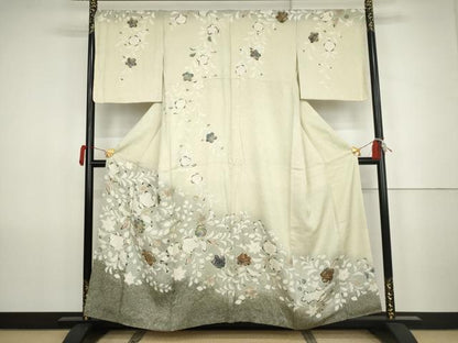 平和屋着物●訪問着　辻が花　暈し染め　正絹　逸品　AABK1750cs