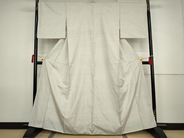 平和屋着物●本場大島紬　白大島　80亀甲　総詰め　正絹　逸品　AABK1756cs