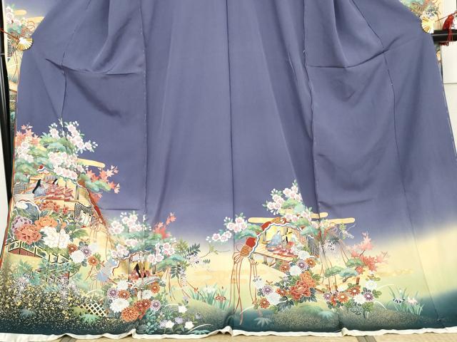 平和屋着物●吉澤友禅　振袖　駒刺繍　源氏物語　暈し染め　金彩　仮絵羽　逸品　未使用　AABK1758cs