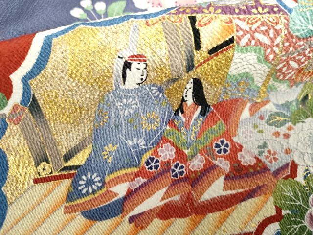 平和屋着物●吉澤友禅　振袖　駒刺繍　源氏物語　暈し染め　金彩　仮絵羽　逸品　未使用　AABK1758cs