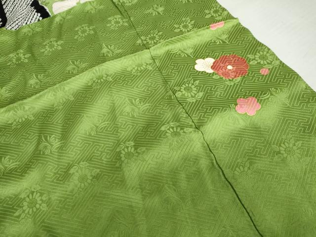 平和屋着物●吉澤友禅　振袖　駒刺繍　絞り　吉祥草花文　金彩　仮絵羽　逸品　未使用　AABK1760cs