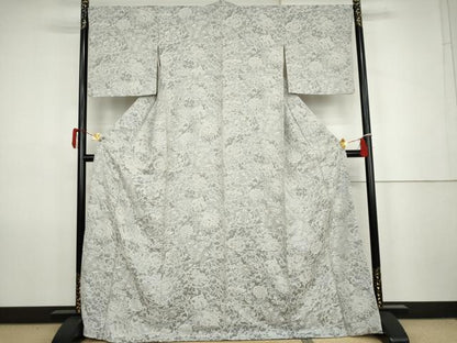 平和屋着物●天目織　お召　鳳凰花唐草文　正絹　逸品　AABK1765cs
