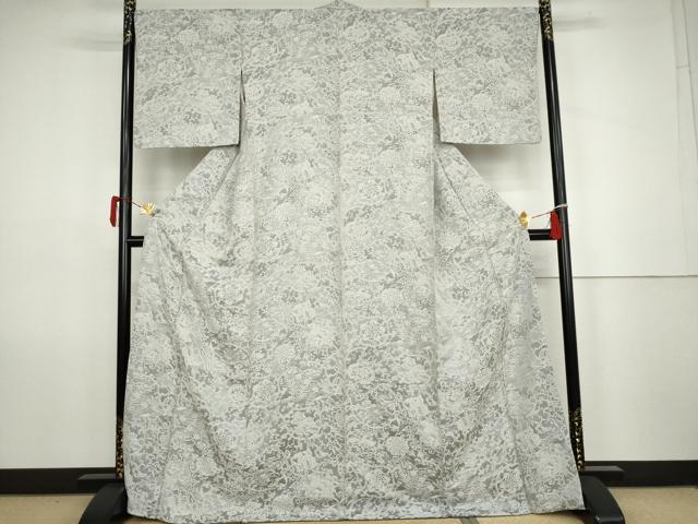 平和屋着物●天目織　お召　鳳凰花唐草文　正絹　逸品　AABK1765cs