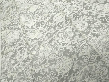 平和屋着物●天目織　お召　鳳凰花唐草文　正絹　逸品　AABK1765cs
