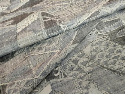 平和屋着物▼小千谷紬　屏風几帳吉祥文　正絹　逸品　AABK1770cs