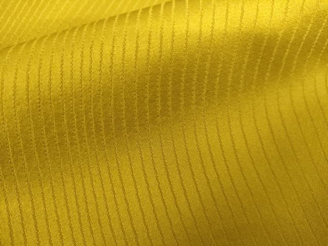 平和屋着物●上質な色無地　流水地紋　金色　正絹　逸品　AABK1775cs