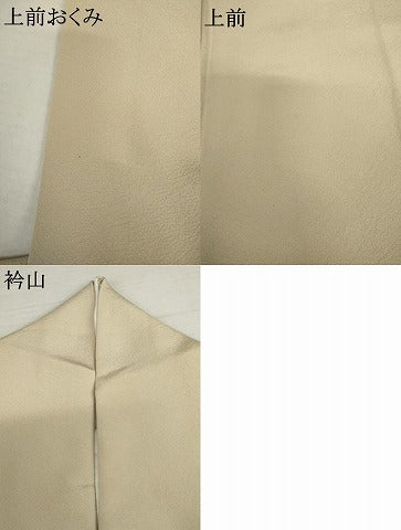 平和屋着物●上質な色無地　砂色　正絹　逸品　AABK1787cs