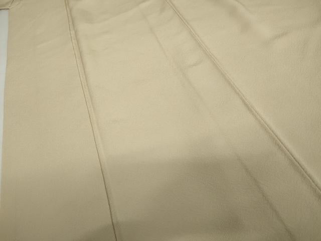 平和屋着物●上質な色無地　砂色　正絹　逸品　AABK1787cs