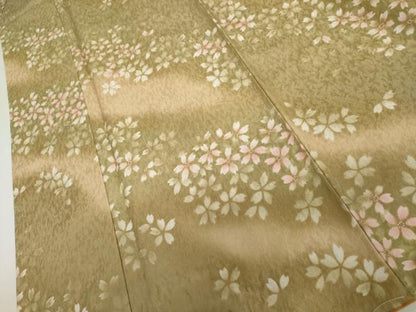 平和屋着物●上質な小紋　舞桜　暈し染め　正絹　逸品　AABK1788cs