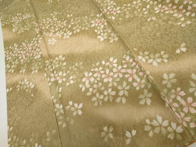 平和屋着物●上質な小紋　舞桜　暈し染め　正絹　逸品　AABK1788cs