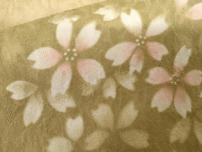 平和屋着物●上質な小紋　舞桜　暈し染め　正絹　逸品　AABK1788cs