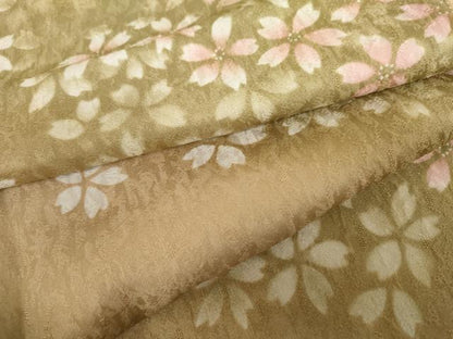 平和屋着物●上質な小紋　舞桜　暈し染め　正絹　逸品　AABK1788cs