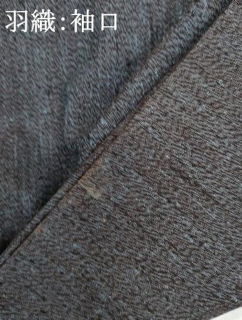 平和屋着物●男性　結城紬　アンサンブル　杢　霞文　正絹　逸品　AABK1790cs