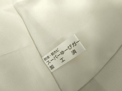 平和屋着物●石川県指定無形文化財　牛首紬　白山工房　手織り　斜縞　証紙付き　正絹　逸品　AABK1791cs