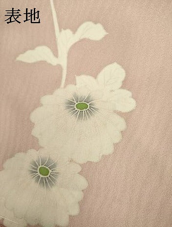 平和屋着物▼上質な小紋　枝花文　丹後ちりめん　反端付き　正絹　逸品　AABK1797cs