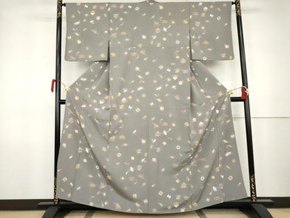 平和屋着物●上質な小紋　宝尽くし　金彩　高島屋扱い　正絹　逸品　AABK1801cs