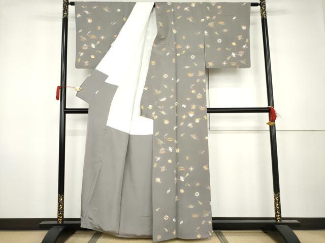 平和屋着物●上質な小紋　宝尽くし　金彩　高島屋扱い　正絹　逸品　AABK1801cs