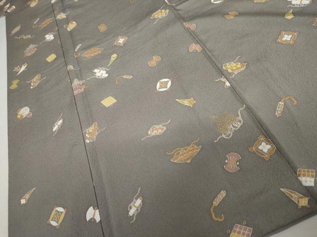 平和屋着物●上質な小紋　宝尽くし　金彩　高島屋扱い　正絹　逸品　AABK1801cs