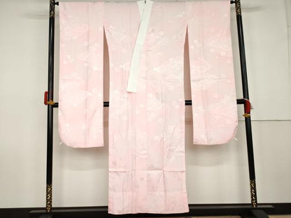 平和屋着物●振袖用長襦袢　無双仕立て　雲重ね舞桜地紋　洗える着物　AABK1809cs