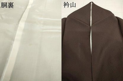 平和屋着物●訪問着　舞葉文　水玉　暈し染め　正絹　逸品　AABK1810cs