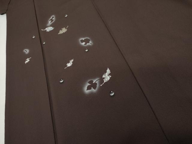 平和屋着物●訪問着　舞葉文　水玉　暈し染め　正絹　逸品　AABK1810cs