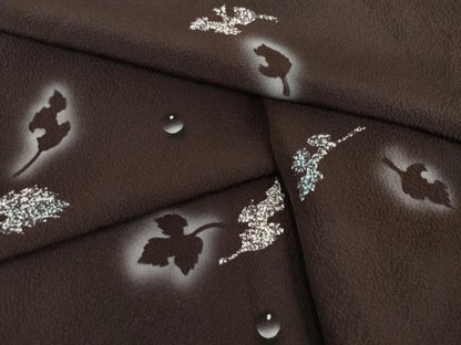 平和屋着物●訪問着　舞葉文　水玉　暈し染め　正絹　逸品　AABK1810cs
