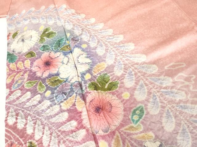 平和屋着物●伯河貞雄　振袖　辻が花　絞り　暈し染め　鈴乃屋扱い　正絹　逸品　AABK1818cs