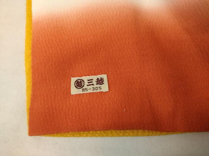 平和屋着物●豪華振袖　型染め　几帳飛鶴松文　暈し染め　三越扱い　正絹　逸品　AABK1820cs