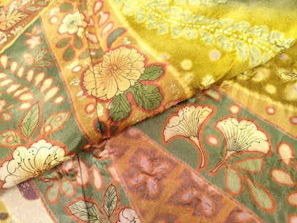 平和屋着物●豪華振袖　辻が花　絞り　金銀彩　金通し地　正絹　逸品　AABK1823cs