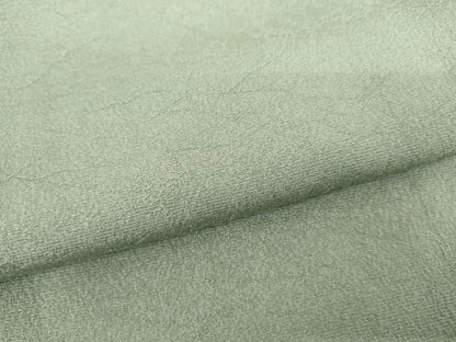 平和屋着物●上質な色無地　一休染　氷割れ地紋　山葵色　正絹　逸品　AABK1825cs