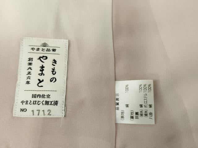平和屋着物●結城紬　奥順　霞縞　やまと誂製　証紙付き　正絹　逸品　AABK1831cs