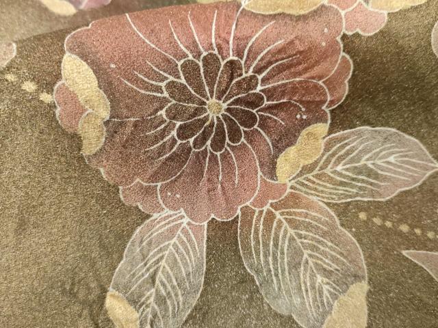 平和屋着物●訪問着　辻が花　暈し染め　金彩　金通し地　正絹　逸品　AABK1832cs