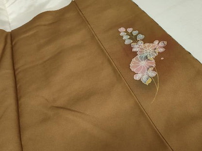 平和屋着物●訪問着　辻が花　暈し染め　金彩　金通し地　正絹　逸品　AABK1832cs