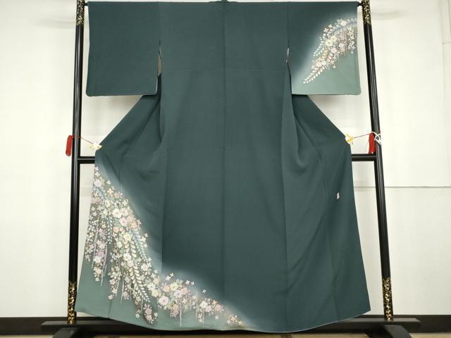 平和屋着物●越後十日町の一流染匠　桐屋・翠山工房　訪問着　辻が花　暈し染め　金彩　やまと誂製　正絹　逸品　AABK1833cs