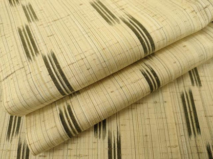 平和屋着物●ぜんまい紬　変わり縞　正絹　逸品　AABK1837cs